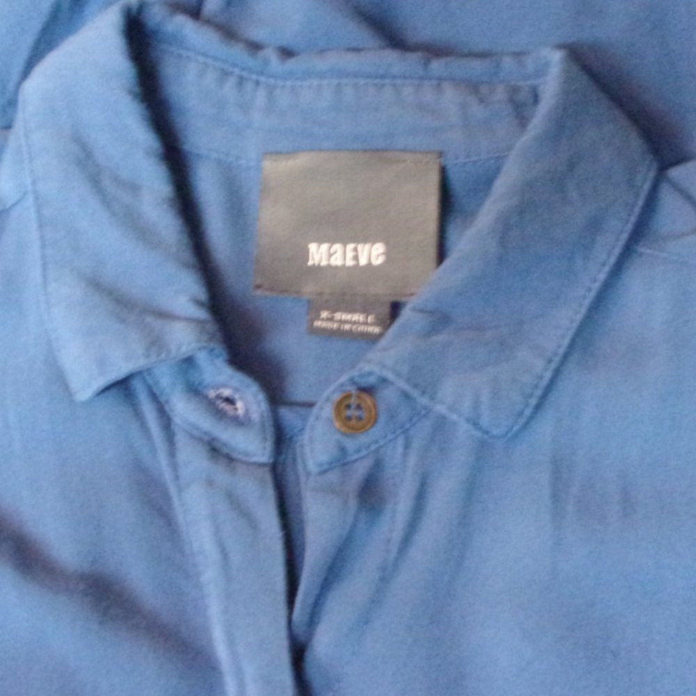 Maeve Chambray Roll Tab Button Front W/Pockets - image 6